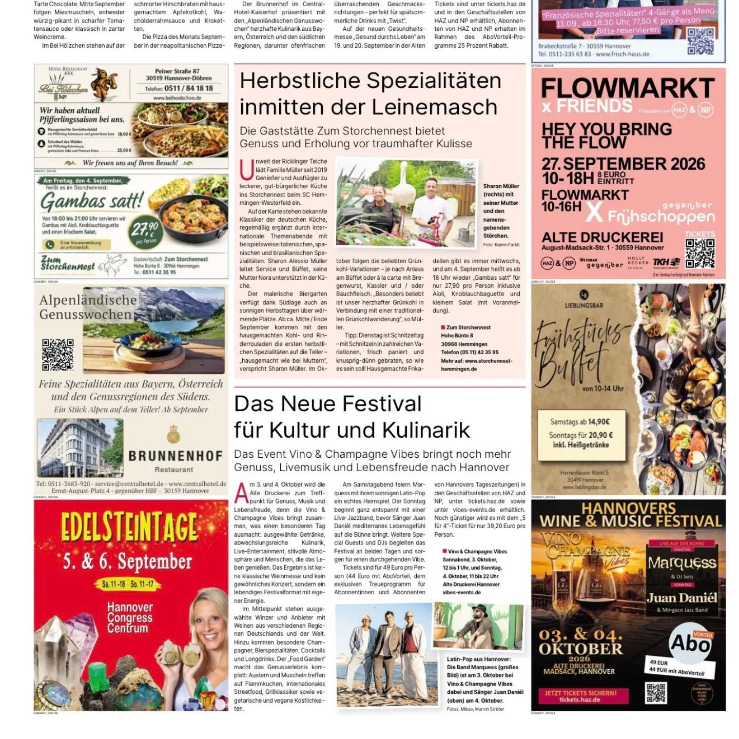 💎✨ Schon gesehen? Wir sind in der Zeitung! 📰😍

Unsere Anzeige für die Edelsteintage Hannover findet ihr aktuell in der HAZ & den Wochenendblättern! 🎉

📅 5. + 6. September
📍 Glashalle im HCC Hannover

✨ Edelsteine • Schmuck • Mineralien • Schätze ✨

👉 Vorbeikommen, stöbern & staunen! 💎😍

#EdelsteintageHannover #Edelsteine #Mineralien #Schmuck #Fossilien #Hannover #hannovergehtaus #HCC