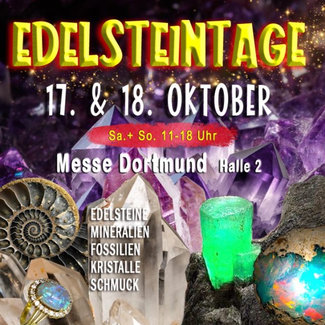 https://eventfrog.de/de/p/messen/messe/edelsteintage-dortmund-2026-7391019021494181193.html
💎 Edelsteintage Dortmund 2026! ✨
Am 17. & 18. Oktober 2026 wird die Messe Dortmund wieder zum Treffpunkt für alle, die Edelsteine, Mineralien, Fossilien & besonderen Schmuck lieben!
Entdeckt faszinierende Schätze, einzigartige Einzelstücke und edle Wohnobjekte aus Stein – vielleicht wartet euer persönlicher Lieblingsfund schon auf euch! 💫
🎟️ Jetzt Online-Ticket sichern: Kein Anstehen, einfach Ticket vorzeigen und losstöbern!
👧🧒 Kinder bis einschließlich 14 Jahre frei (in Begleitung eines Erwachsenen).
📅 17. & 18. Oktober | 11–18 Uhr
📍 Halle 2 | Messe Dortmund
Wir freuen uns auf ein funkelndes Wochenende! 💎✨
👉Link zu den Tickets:
https://eventfrog.de/de/p/messen/messe/edelsteintage-dortmund-2026-7391019021494181193.html
#EdelsteintageDortmund #Edelsteine #Mineralien #Fossilien #Schmuck #DortmundEvents #MesseDortmund #Edelsteinmesse #Mineralienbörse #Schmuckdesign