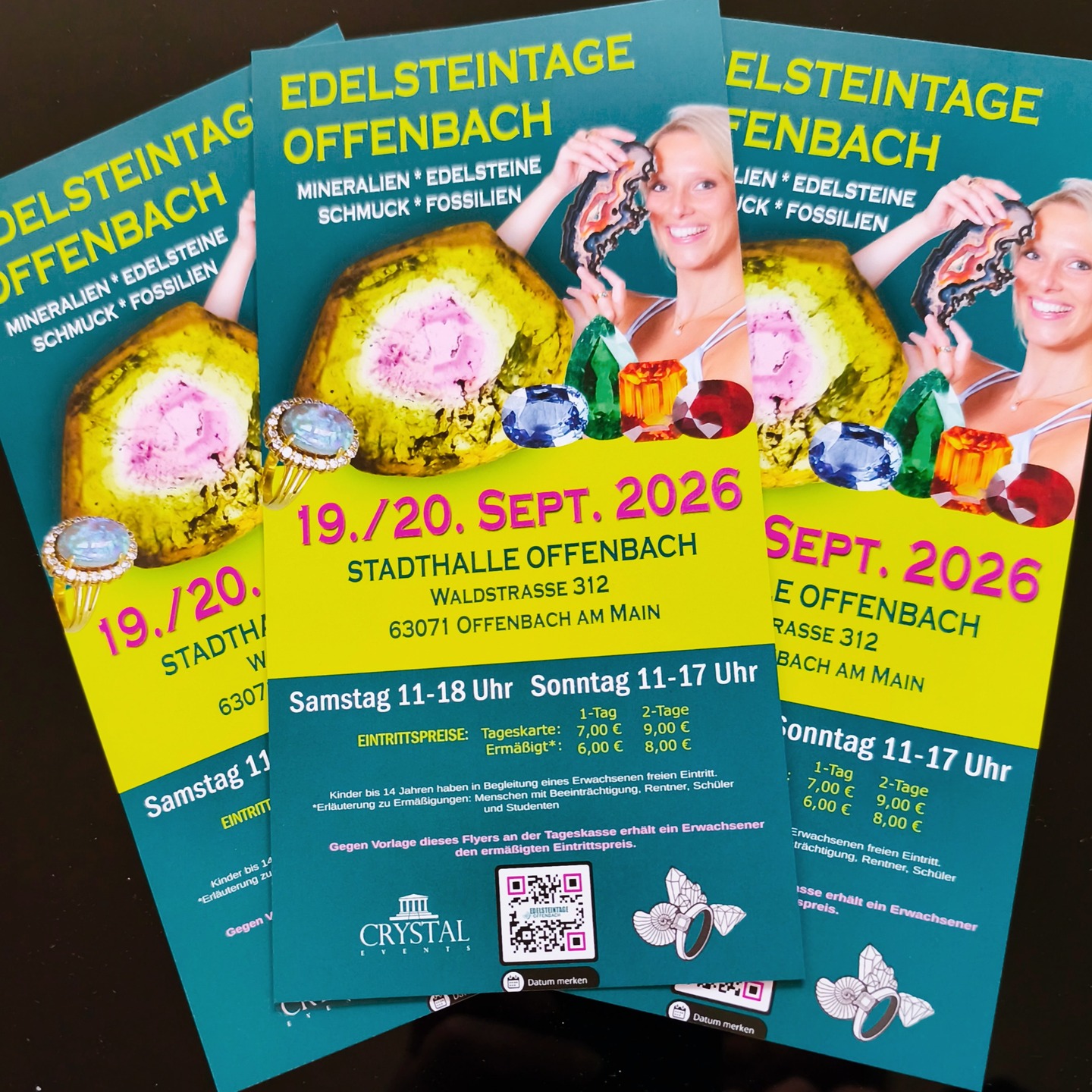 Nach der Messe ist vor der Messe!
Merkt euch jetzt schon den Termin für die EDELSTEINTAGE Offenbach 2026 vor! ✨💎✨
Freut euch auf ein weiteres spektakuläres Event rund um Edelsteine, Mineralien, Fossilien, Schmuck und mehr!

#EdelsteintageOffenbach #Mineralienmesse #Edelsteine #Fossilien #Mineralien #Schmuck #FamilienEvent #StadthalleOffenbach #VeranstaltungenOffenbach